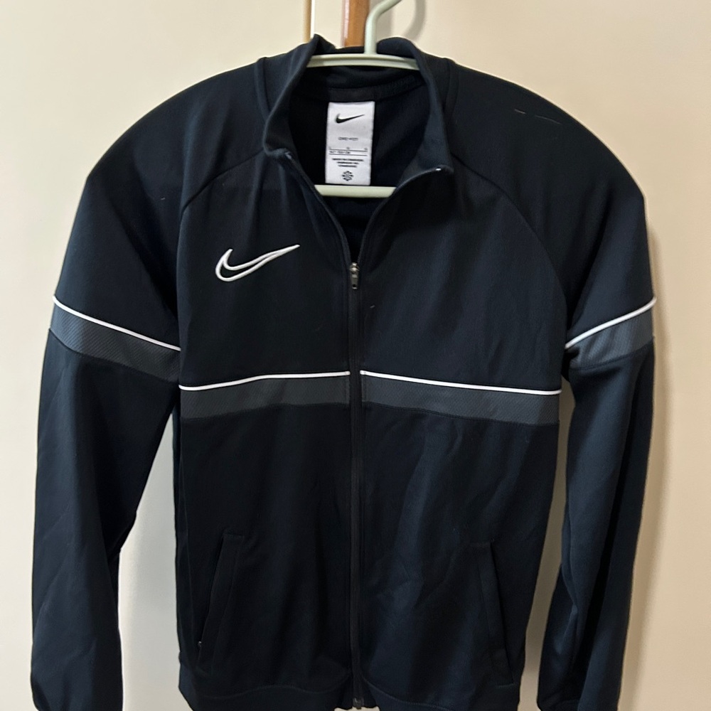 Nike Kids Black Jacket with White Accents